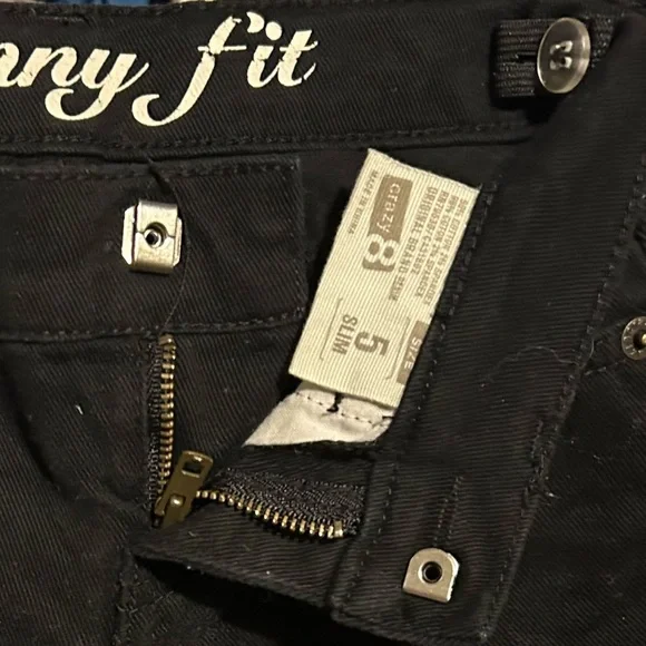 Crazy 8 black jeans Size 5 slim - Picture 4 of 6